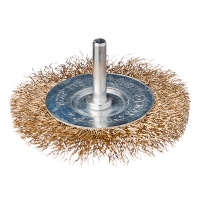 Щетка металлическая со шпилькой для дрели 100мм (плоская)