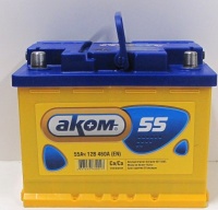 АКБ АКОМ 55 А/ч прямая полярность