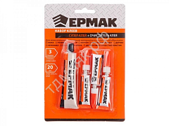 Клей ЕРМАК (очиститель 20г + клей 3шт)