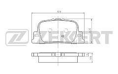 Колодки задние для Lifan Solano/BS1865/ZEKKERT