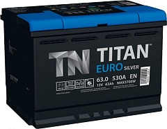 АКБ TITAN Евро Сильвер 63 А/ч прямая полярность
