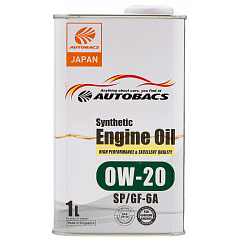 Масло Autobacs Engine 0w20 SP/GF-6A син.1л.(белая канистра)