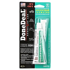 Герметик-клей для стекол DoneDeal силиконовый прозрачный 42.5гр.(DD6703)