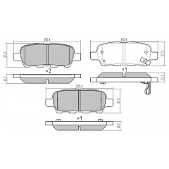 Колодки задние для Nissan Qashqai/X-Trail/Tiida/Teana/NS101/BARNETT