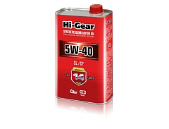 Масло Hi-Gear 5W40 SL/CF п/синт. 4л+HG2205 (5-ти мин.промывка дв.)